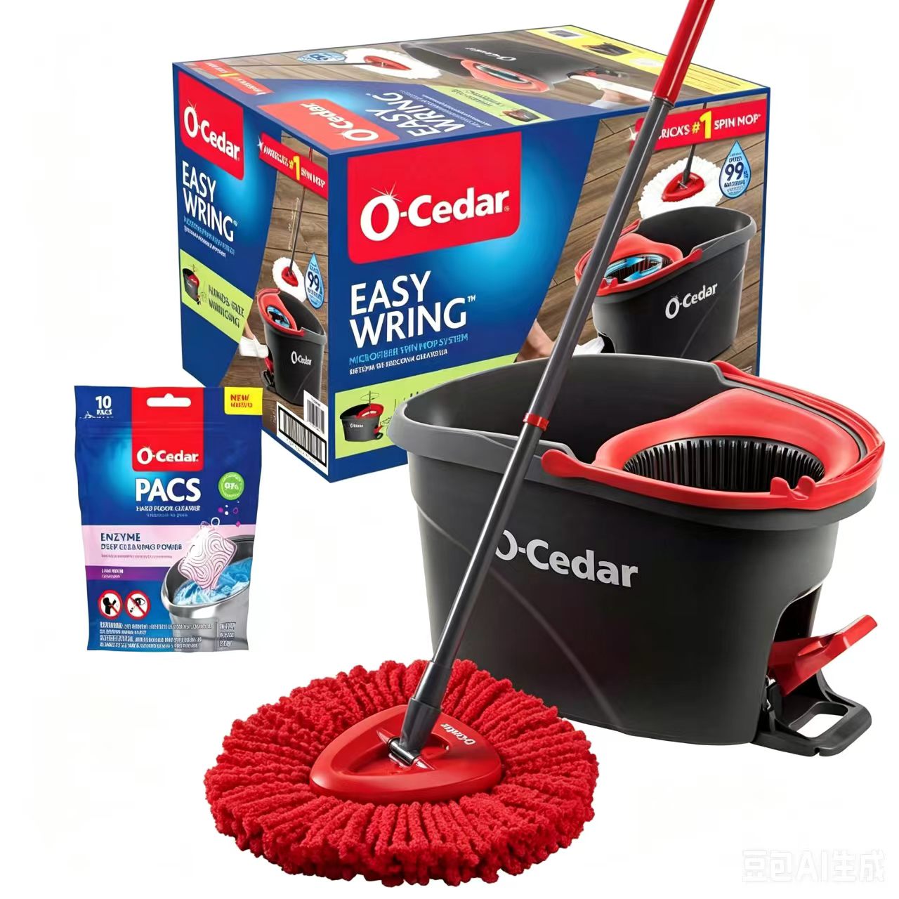 O-Cedar EasyWring Microfiber Spin Mop & Bucket Floor Cleaning System