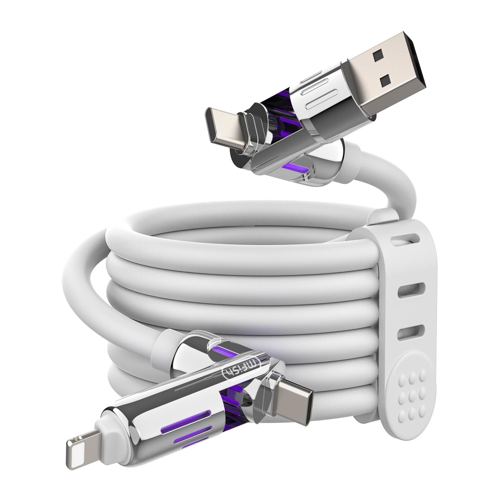 6 in 1 Rotating Multi Fast Charging USB Cable