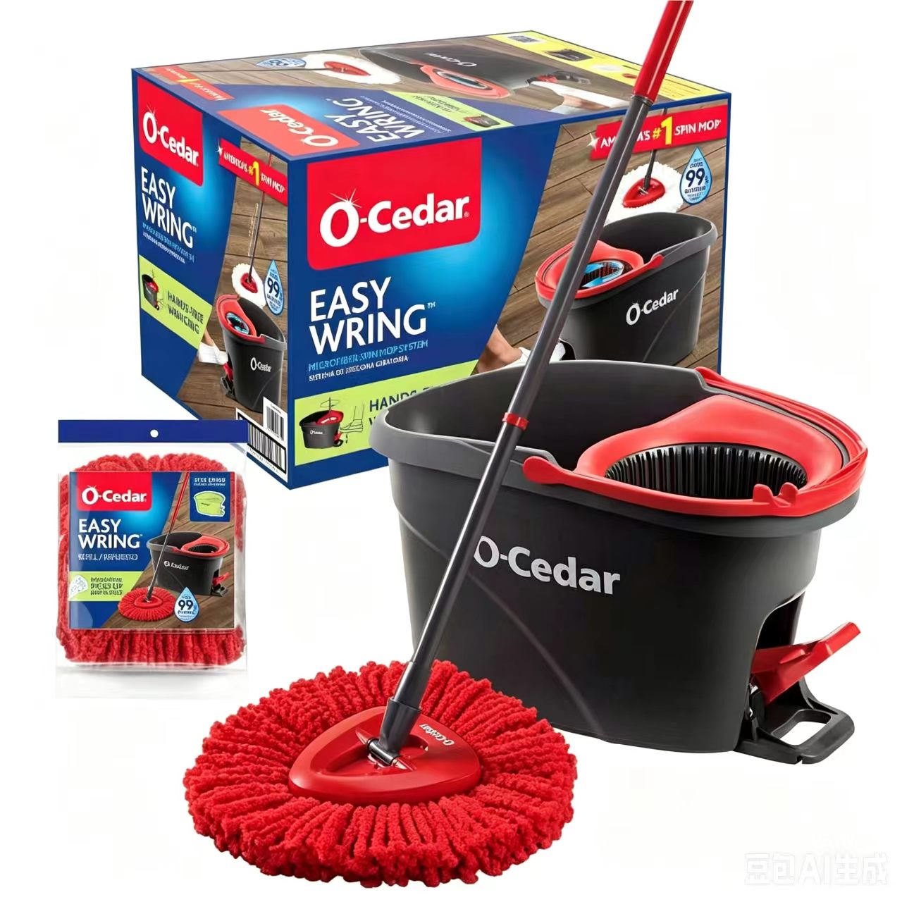 O-Cedar EasyWring Microfiber Spin Mop & Bucket Floor Cleaning System
