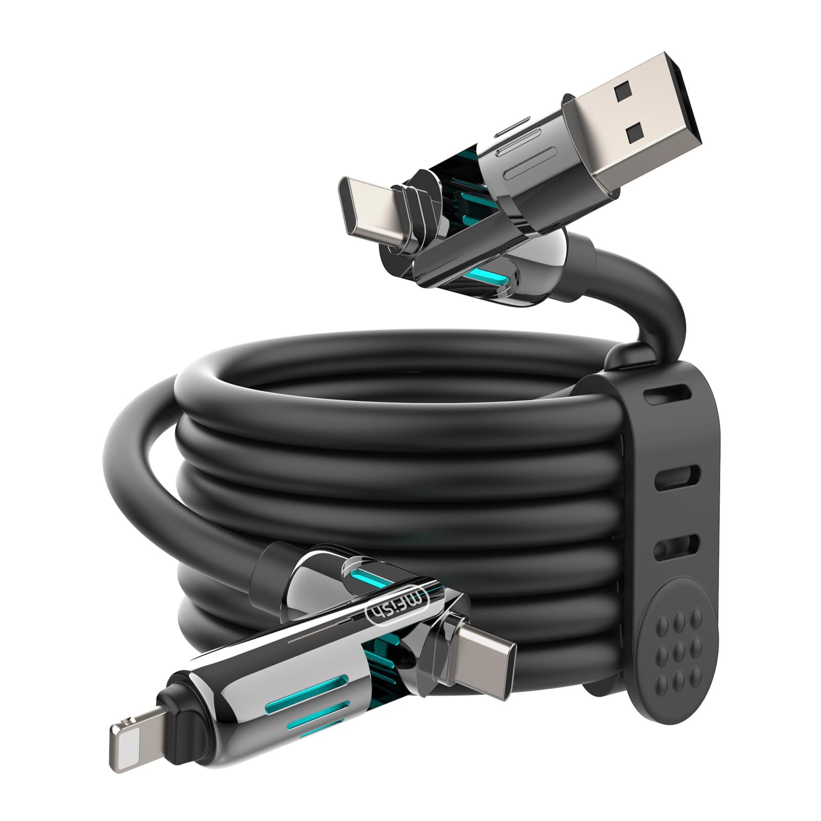 6 in 1 Rotating Multi Fast Charging USB Cable
