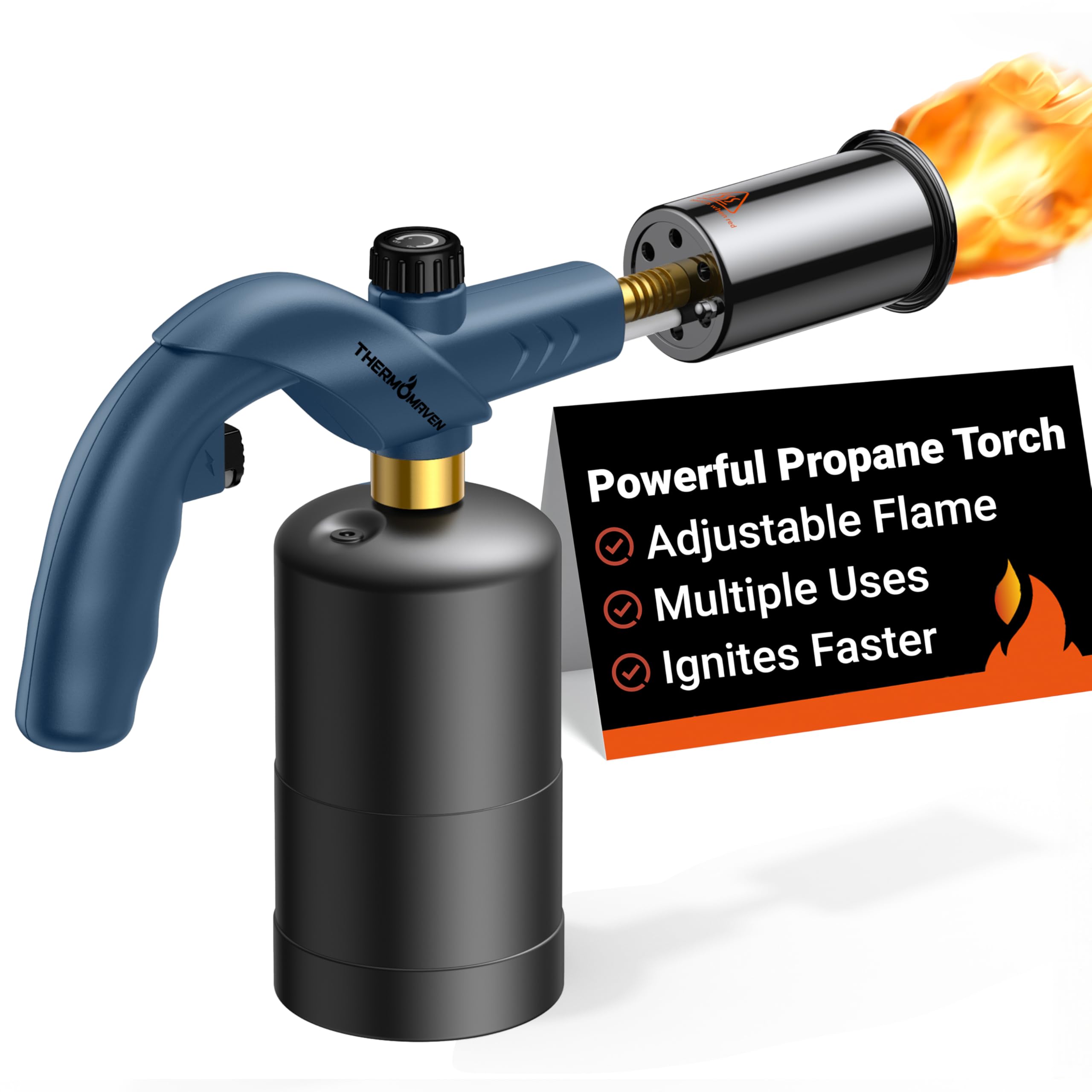 Adjustable Flame Propane Torch for BBQ & Cooking