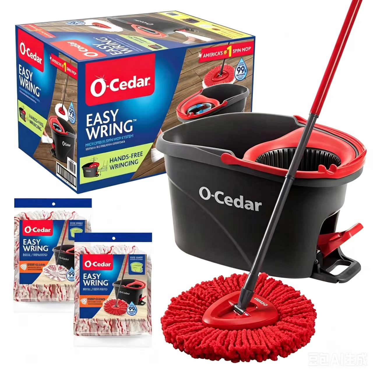 O-Cedar EasyWring Microfiber Spin Mop & Bucket Floor Cleaning System