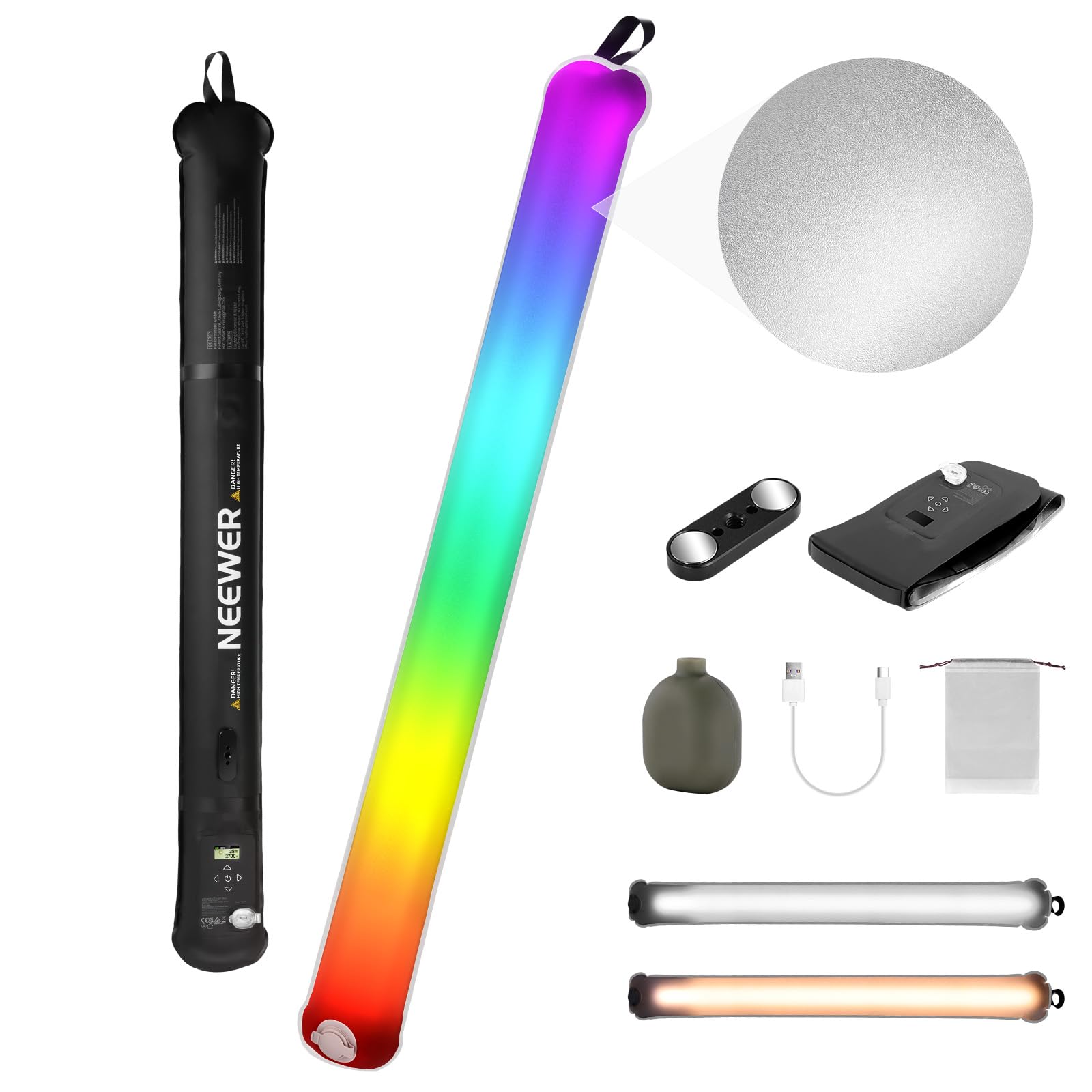 NEEWER Inflatable LED Tube Light, Bi-Color Portable Fill Light