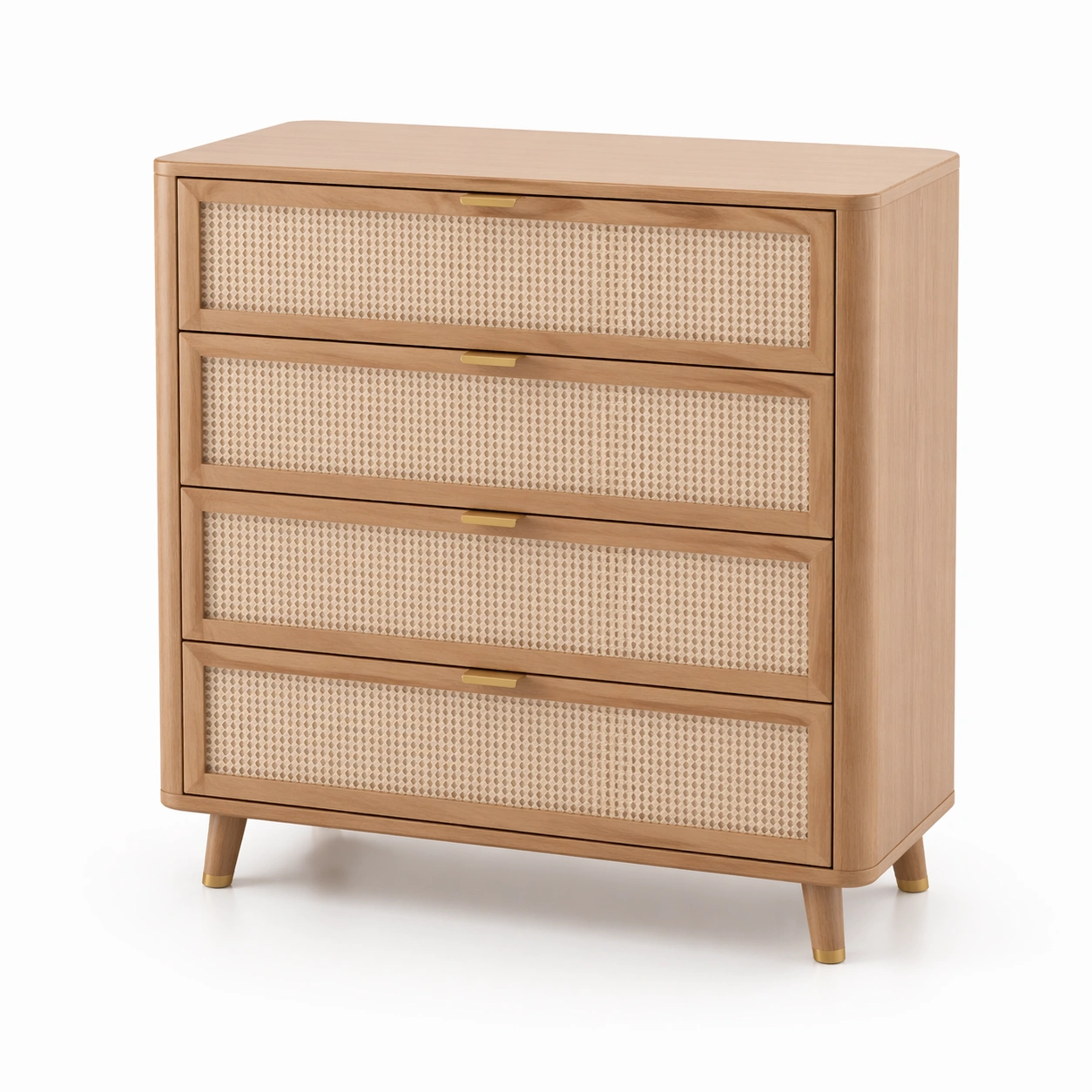 Kommode Braun Rattan Stil-omqlora