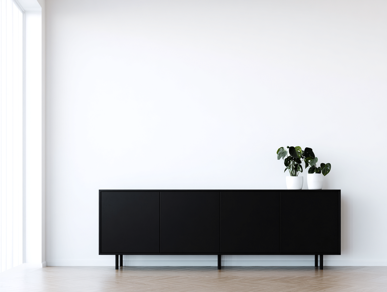 Mobile ingresso in legno con ante 200x40x70 cm - nero - design moderno per ingresso-Raviaihaven