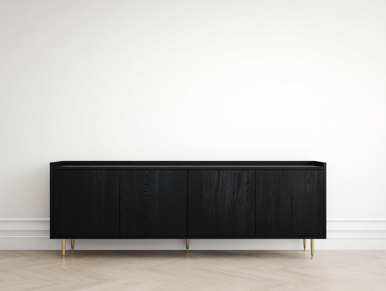 Mobile ingresso moderno 200x45x75 cm - nero - design elegante per ingresso-Raviaihaven