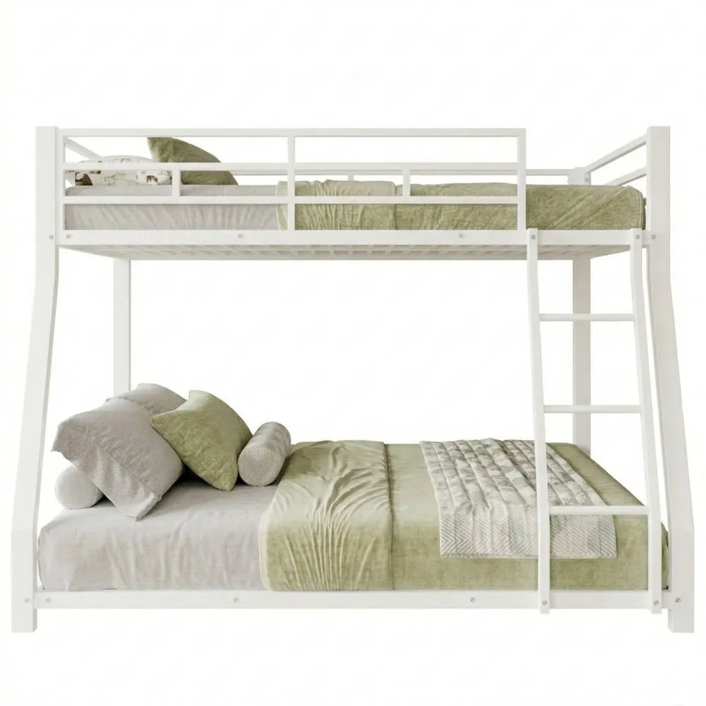 Praktisches Etagenbett aus Metall, ohne Matratze, mit Sicherheitsgeländer-Lutrivora