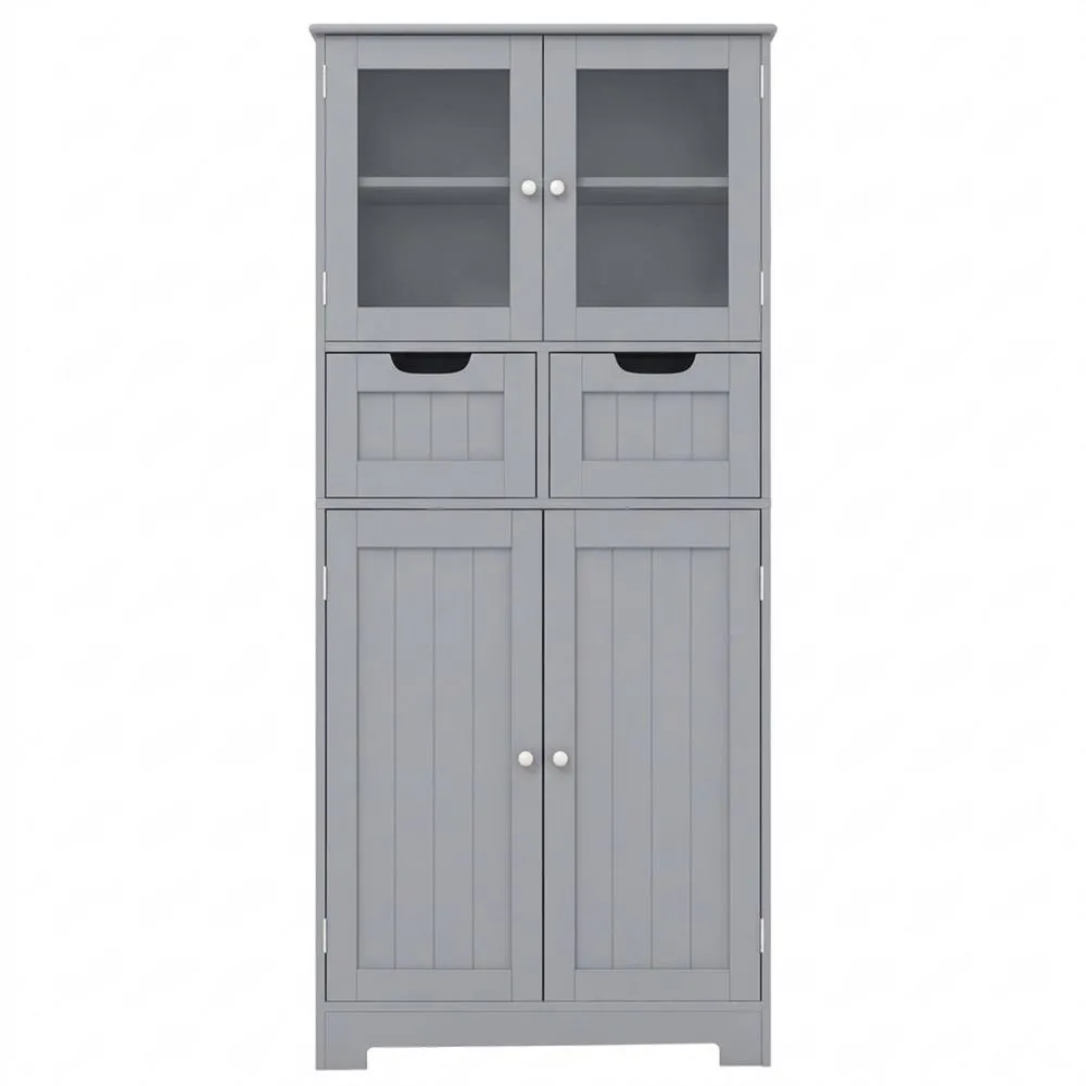 Moderner Aufbewahrungsschrank mit verstellbaren Regalen für Badezimmer-Lutrivora