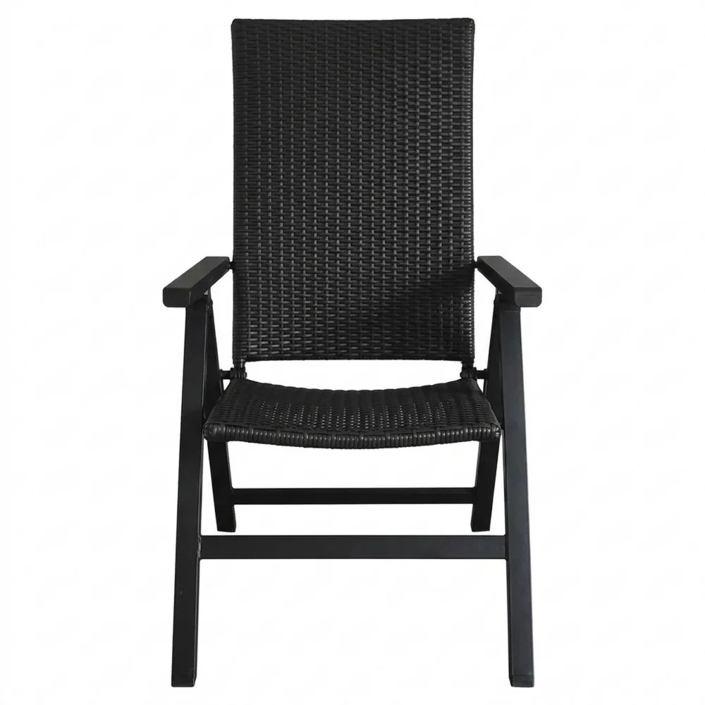 Faltbarer Gartenstuhl aus Aluminium in Rattan-Optik-Lutrivora