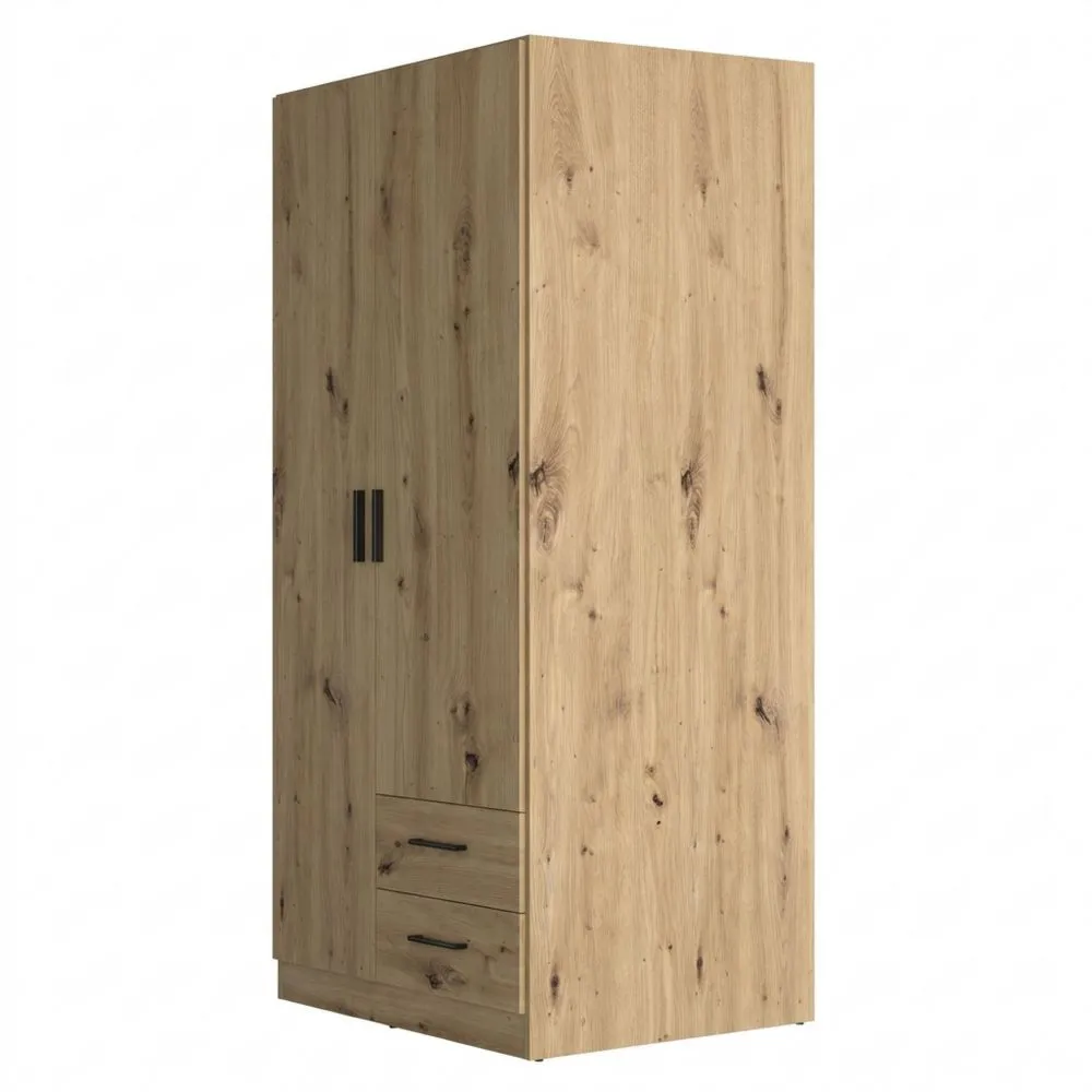 Kleiderschrank im skandinavischen Design mit Schubladen und Einlegeböden