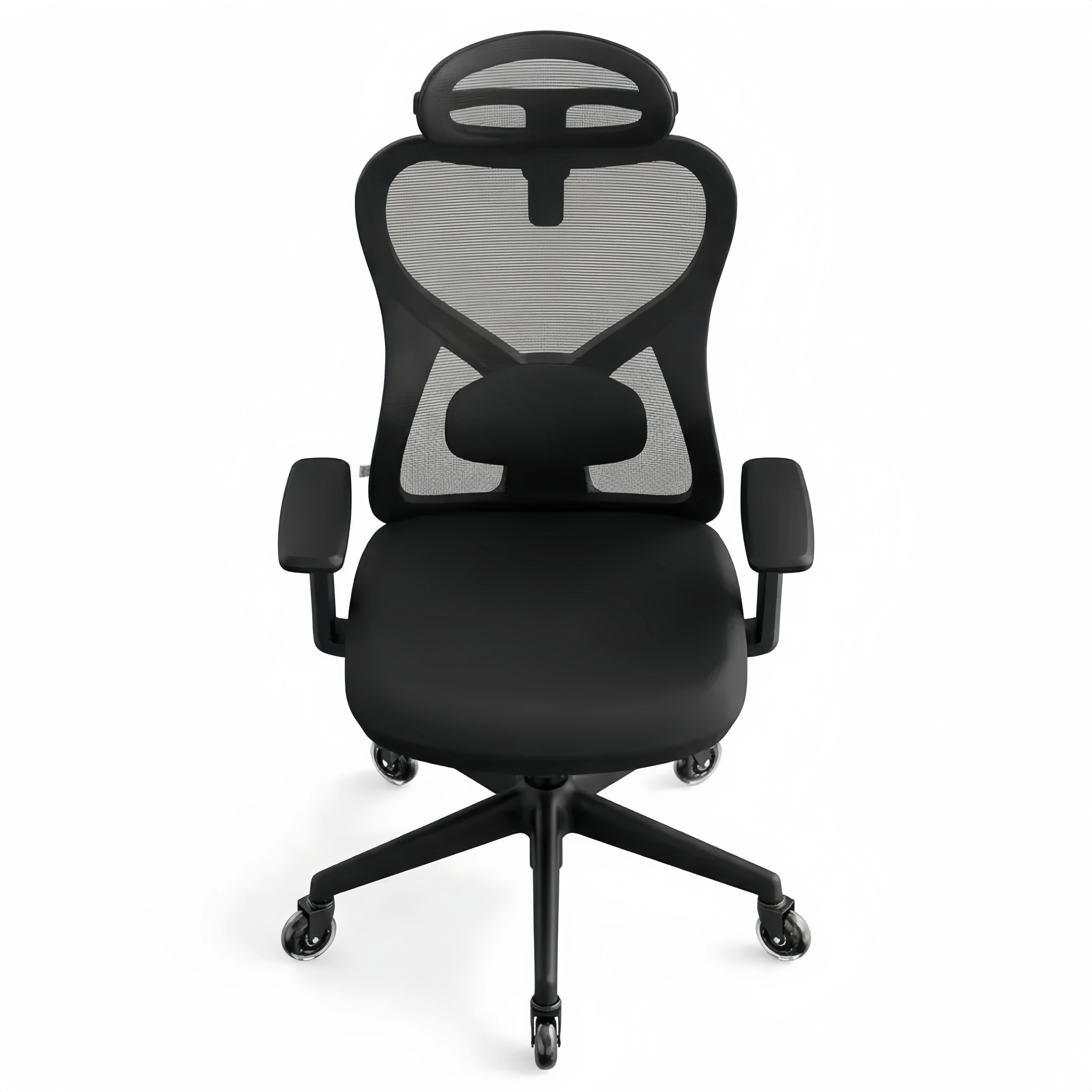 Ergonomischer Bürostuhl mit Kopfstütze und verstellbaren Armlehnen