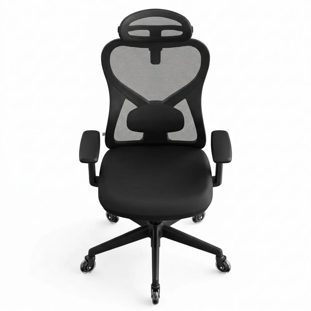 Ergonomischer Bürostuhl mit Kopfstütze und verstellbaren Armlehnen