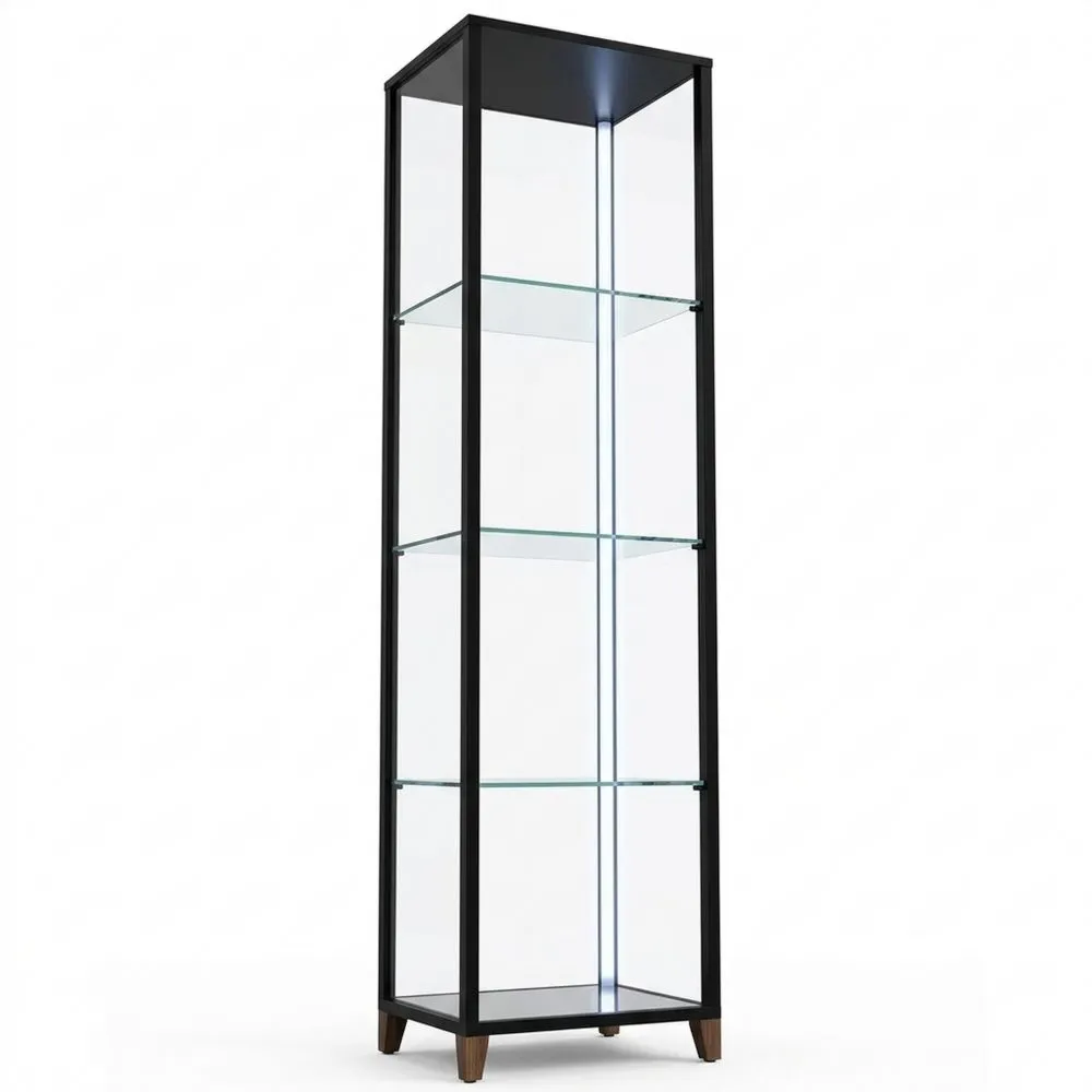 Bücherregal mit LED-Licht, 5 Ebenen Regal-Stehlampe für Wohnzimmer oder Arbeitszimmer