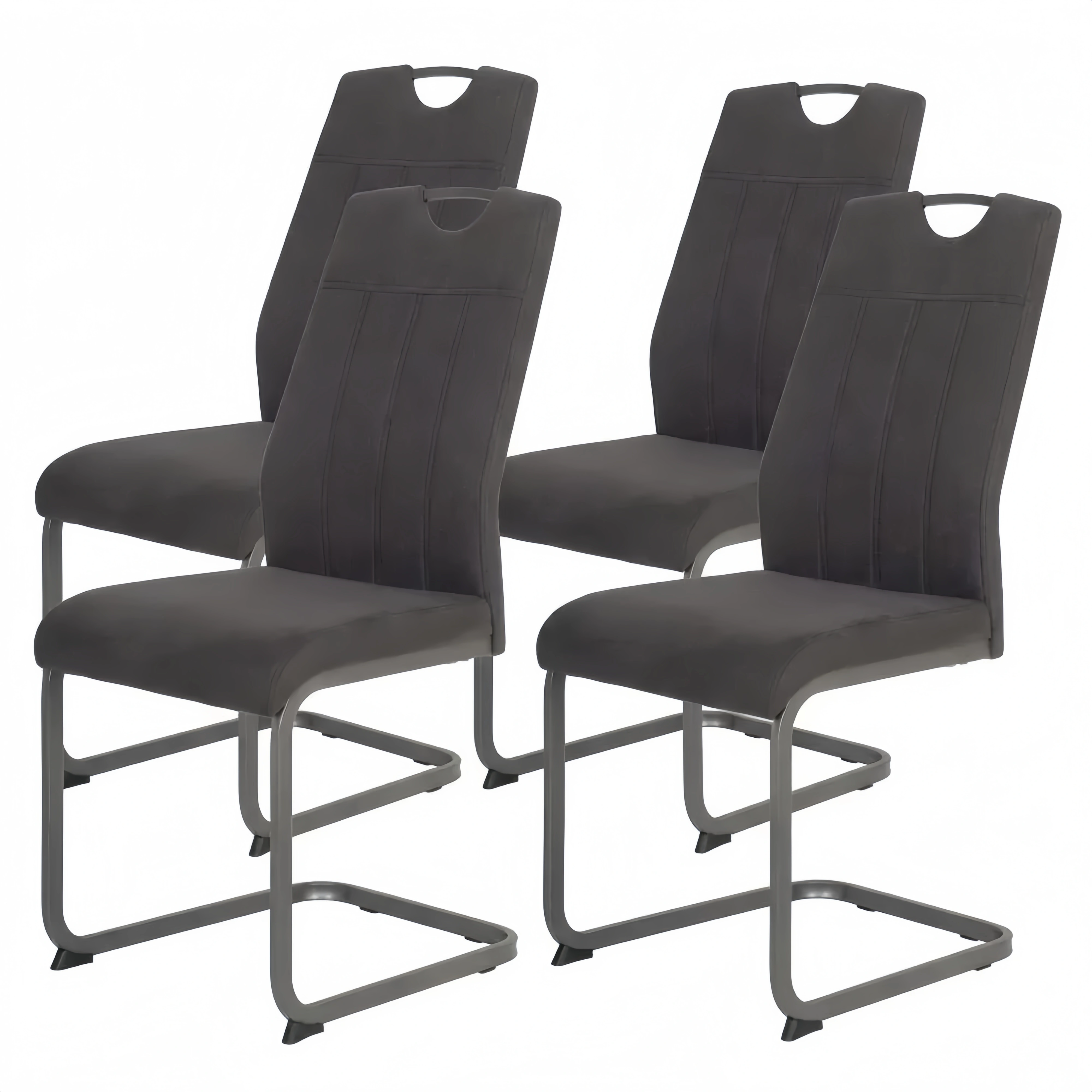 Esszimmerstuhl-Set: Vintage Schwingstühle mit Griff