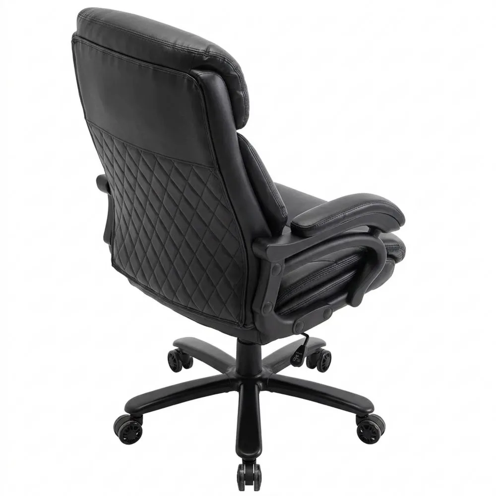 Ergonomischer Chefsessel für Schwergewichte - Verstellbare Armlehnen & Rückenlehne, Breiter Sitz für Büro