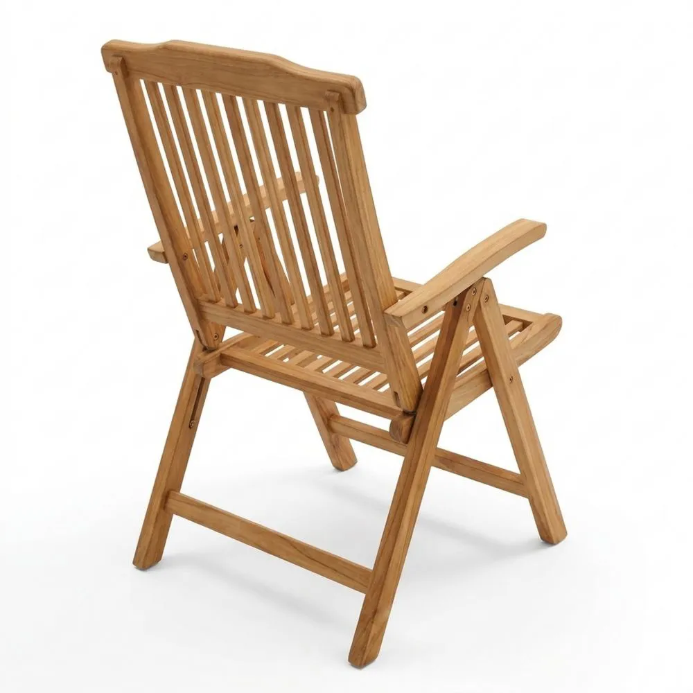 Klassischer Klappstuhl aus Teakholz für Garten und Terrasse