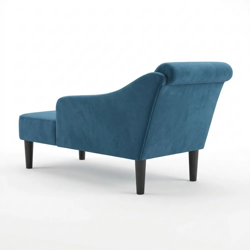 Gepolsterte Chaiselongue mit Kissen für Wohnzimmer