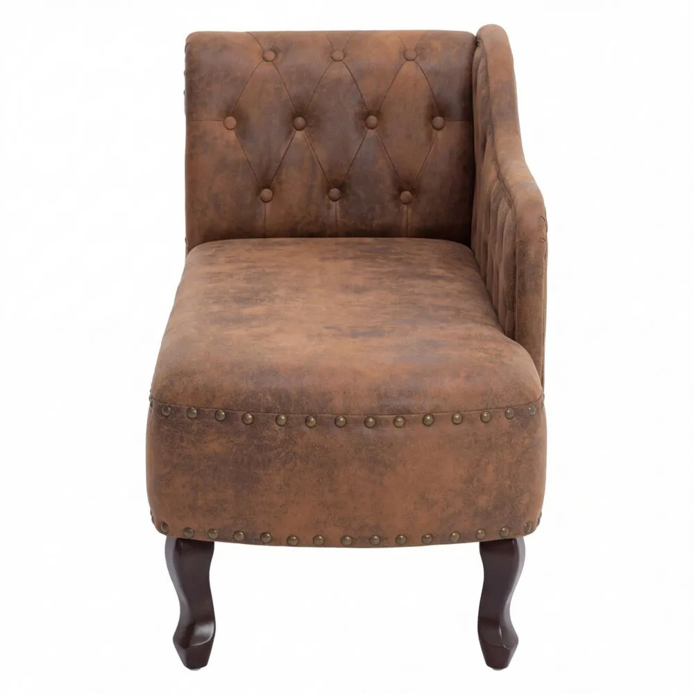 Komfortable Schlafcouch in Wildleder-Optik, Braun