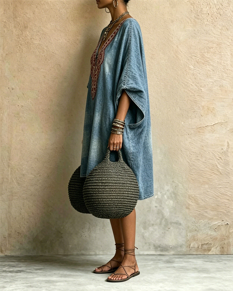 Women's Spring/Summer Comfortable Washed Denim Dress