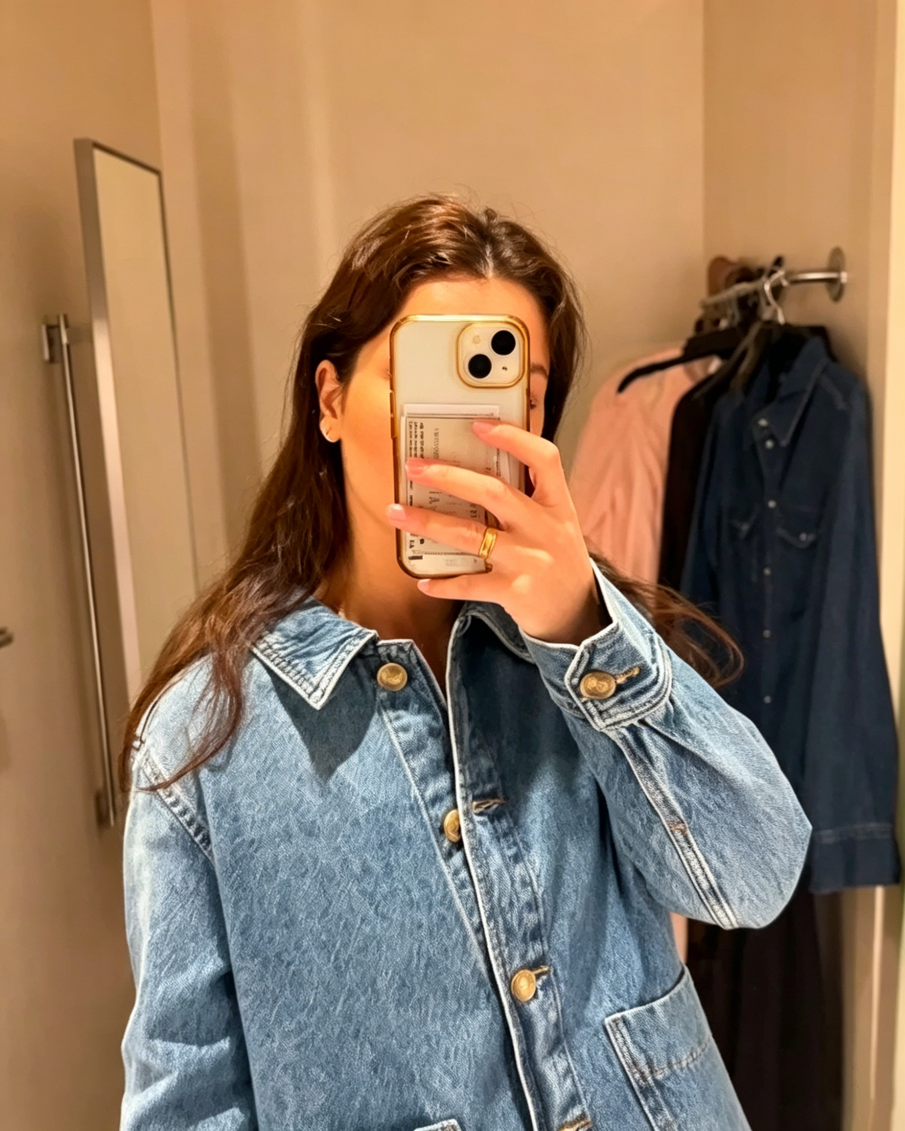 Oversized Light Wash Workwear Denim Jacket