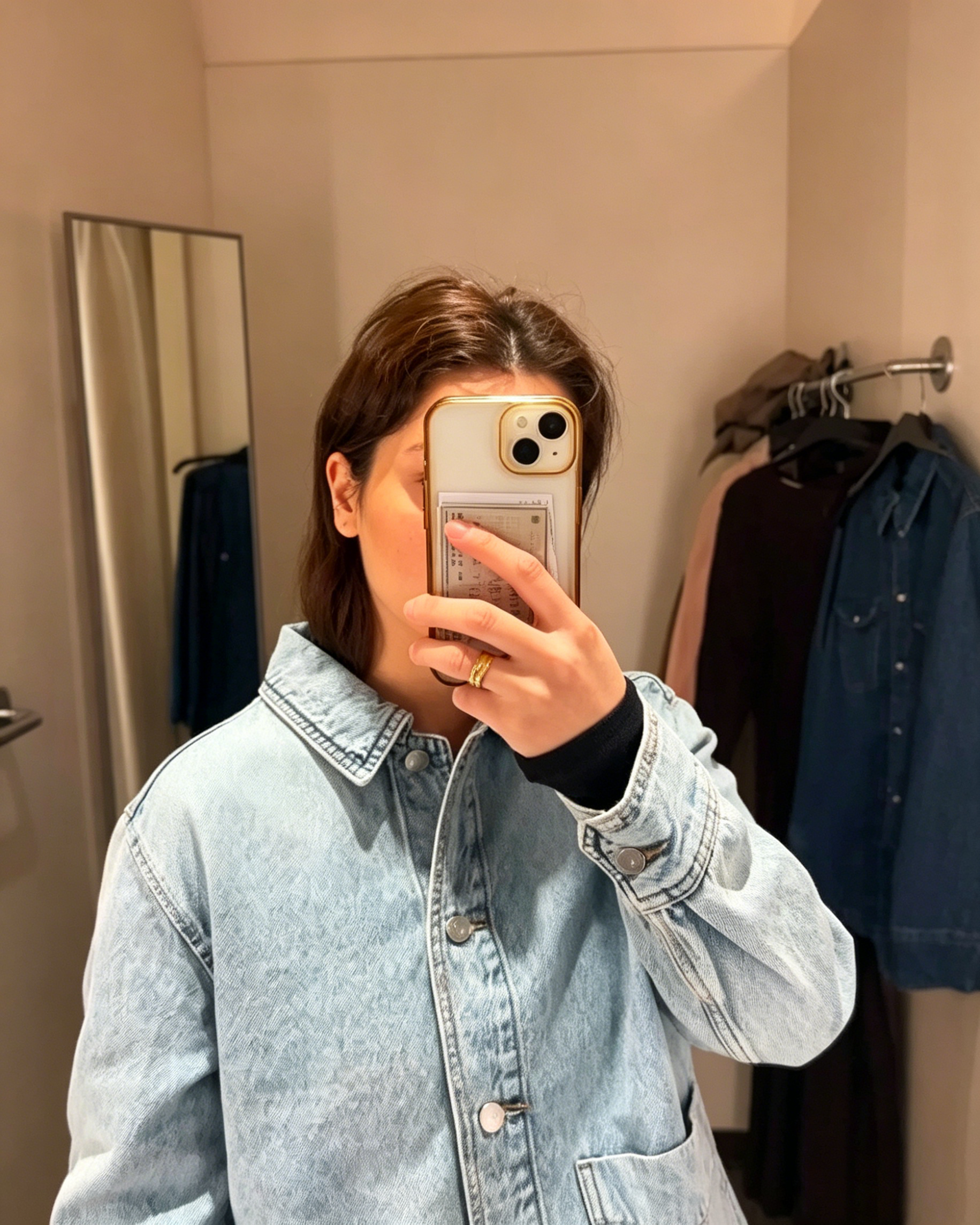 Oversized Light Wash Workwear Denim Jacket