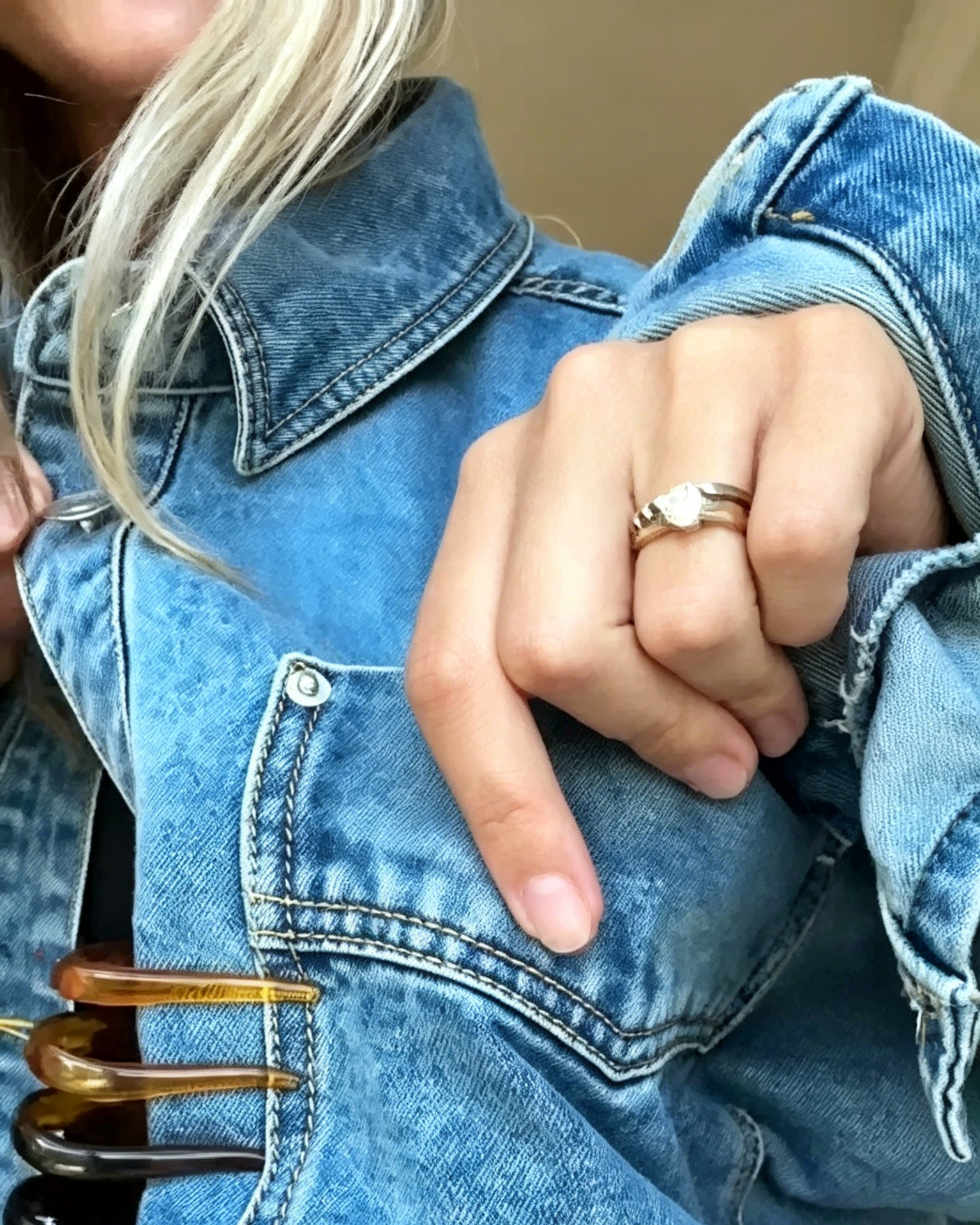 Classic Loose Dark Wash Denim Jacket