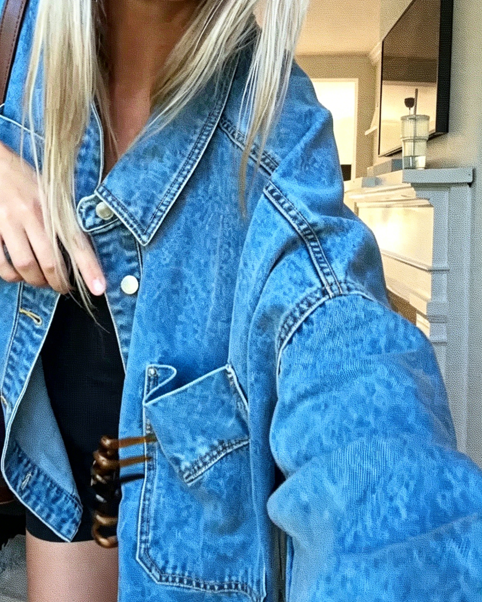 Classic Loose Dark Wash Denim Jacket