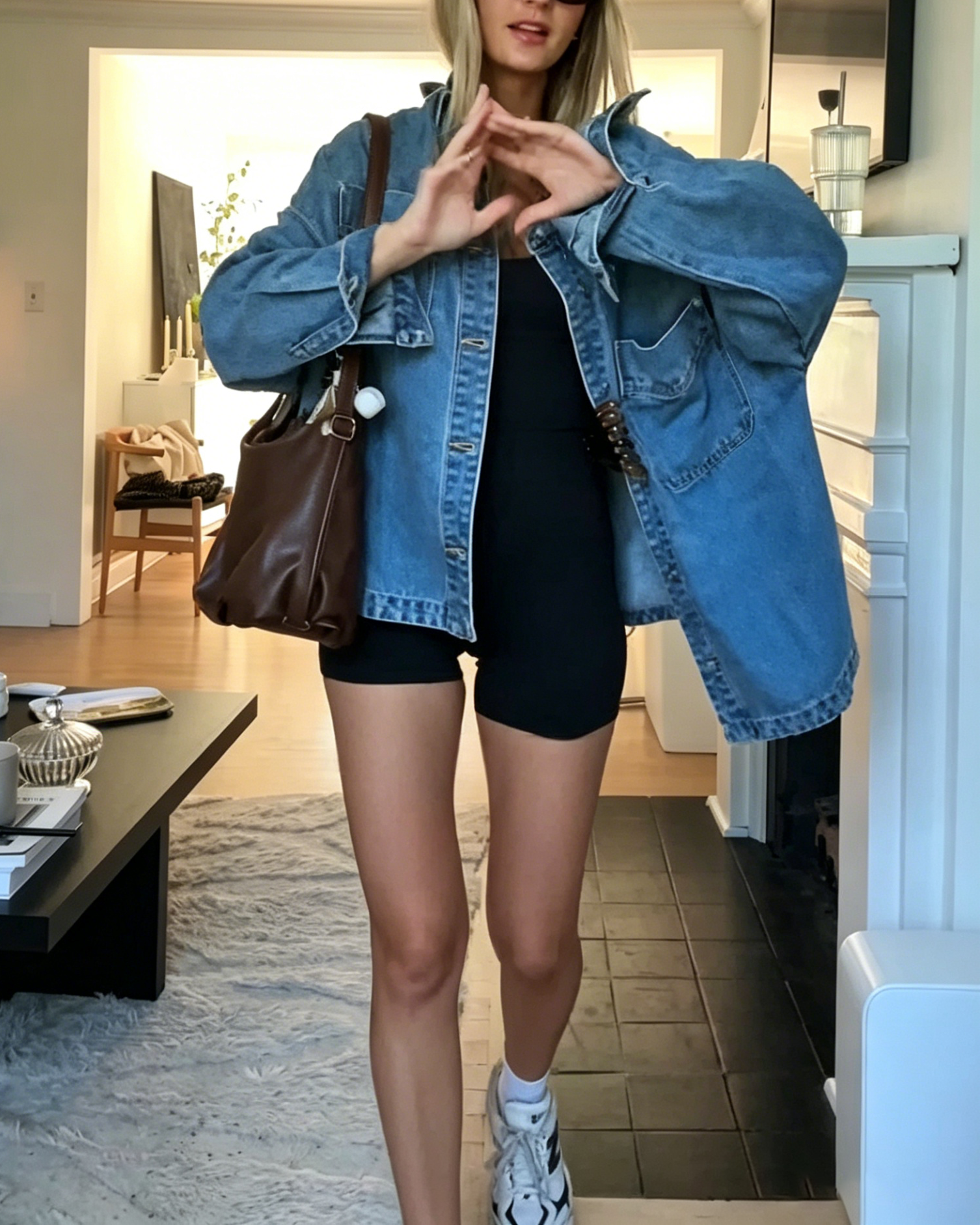 Classic Loose Dark Wash Denim Jacket