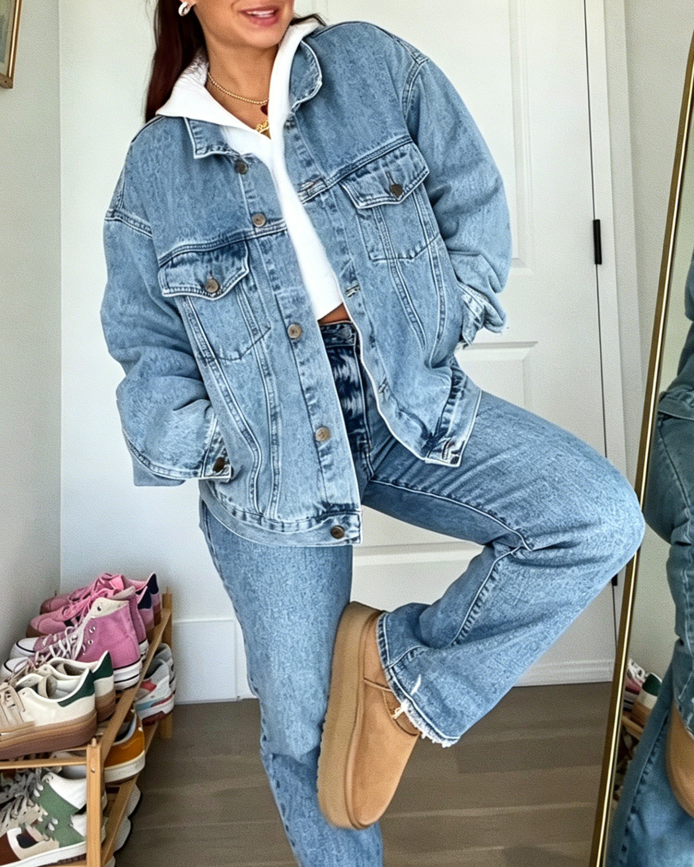 Oversized Vintage Denim Trucker Jacket