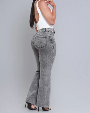 Rwd Raw 400 High Rise Jeans Grey Distressed Wide Leg