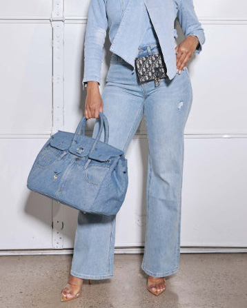 Light Wash Flare Jeans Brunch Date High Rise Denim