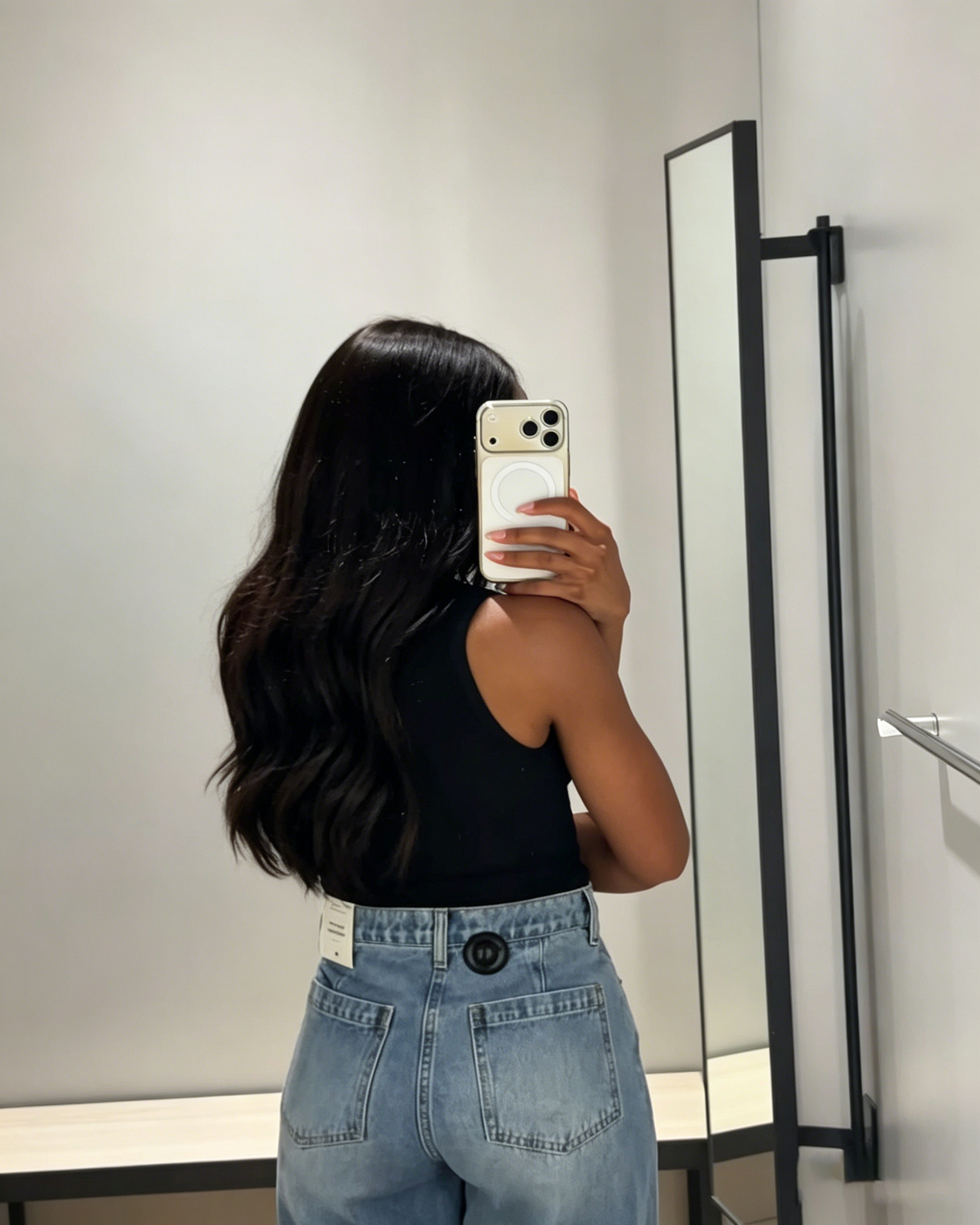 Light Blue High Waisted Baggy Wide Leg Denim Jeans