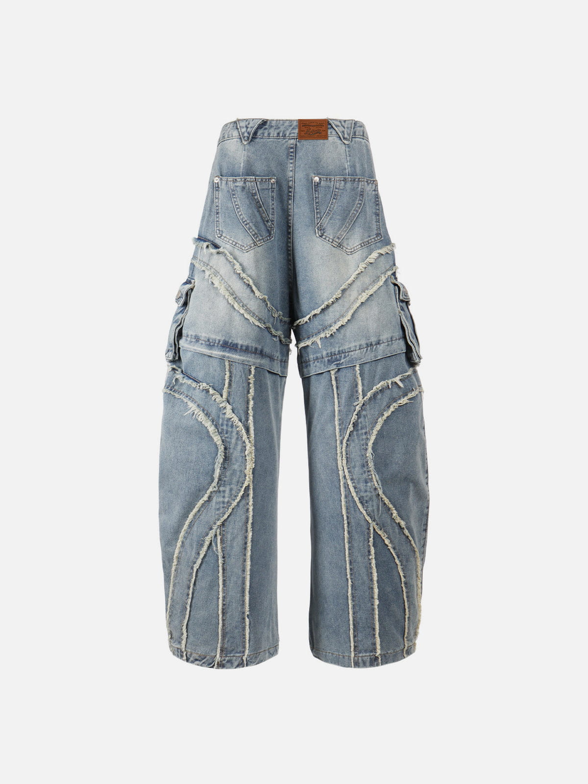 Wave Panel Baggy Barrel Jeans