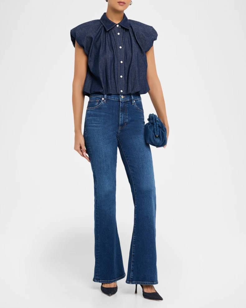 The Shell Bubble-Sleeve Top