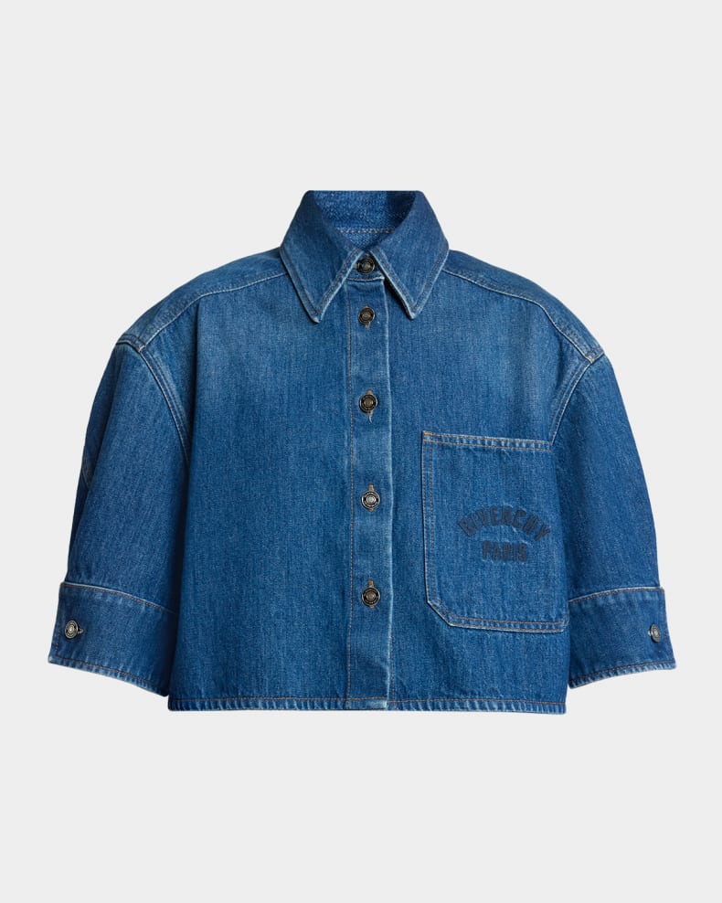 Cocoon Short Sleeve Denim Shirt