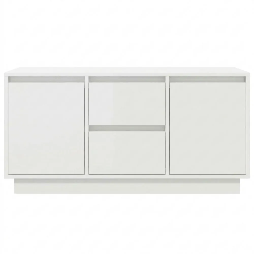 Moderner TV-Schrank mit LED in Weiß 100x41x50 cm