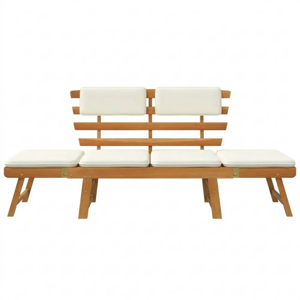 Verstellbare Gartenliege aus Akazienholz 190 cm