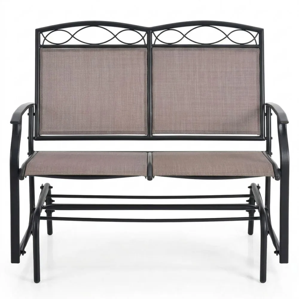 Zweisitzer Schaukelbank mit Tisch für Garten und Balkon