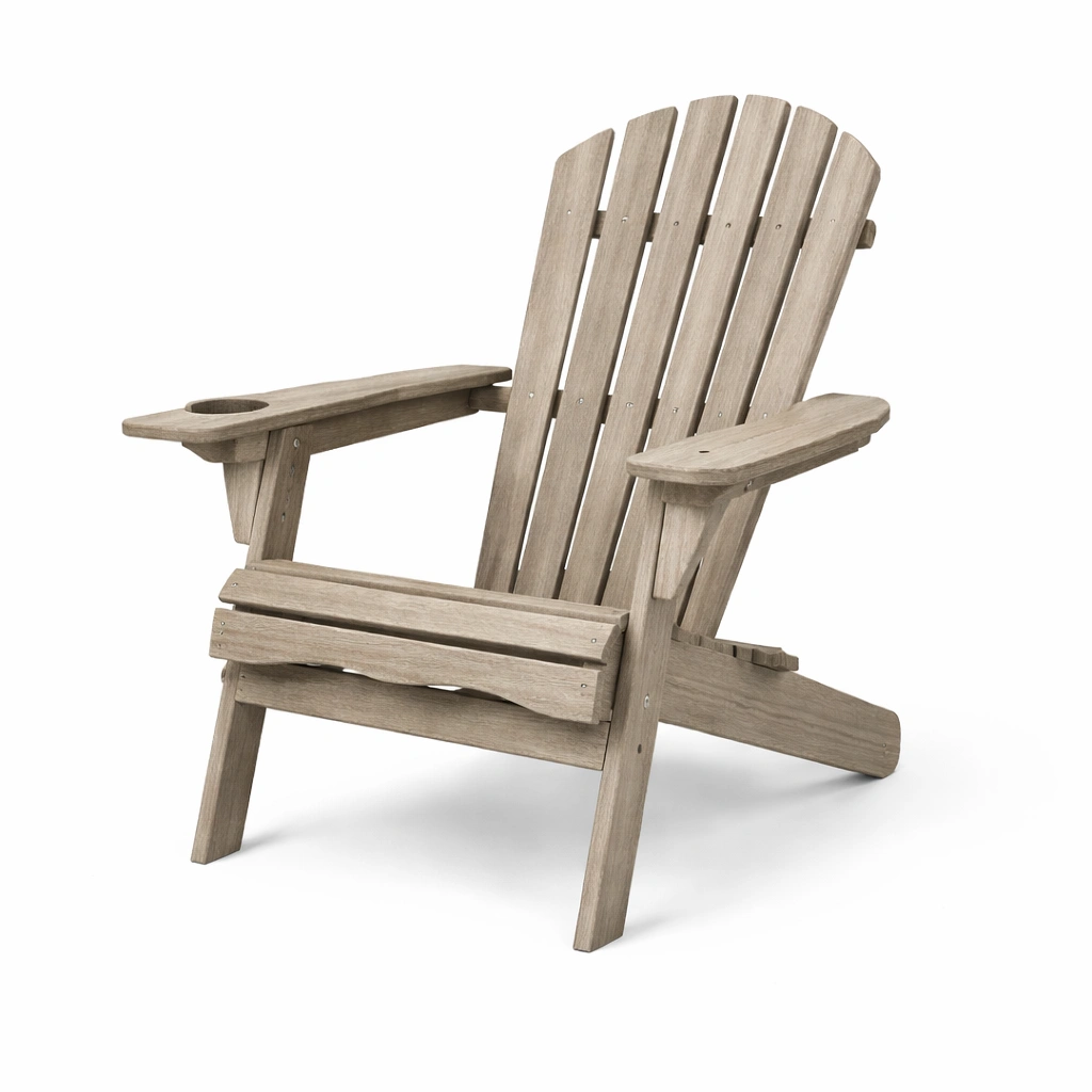 Silla Adirondack de madera de eucalipto para exterior-roompira