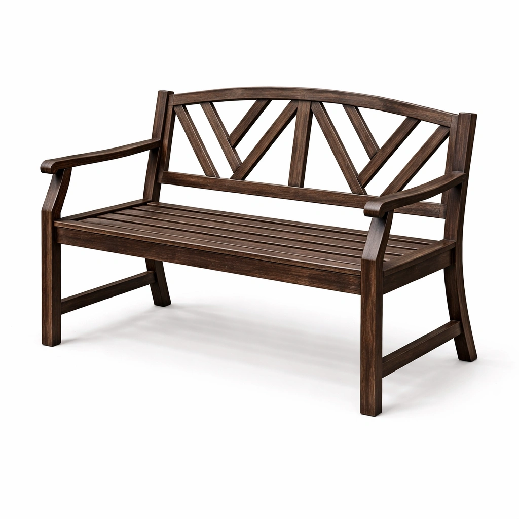 Banco de exterior de madera de acacia marrón oscuro 120x60x90 cm-furnzerae