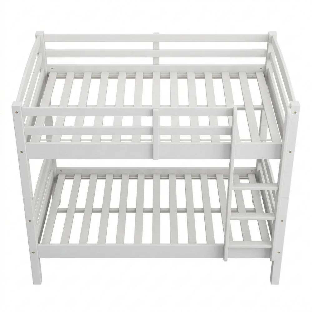 Hochbett für Kinder mit Rausfallschutz, Kiefer Massivholz, 90x200 cm