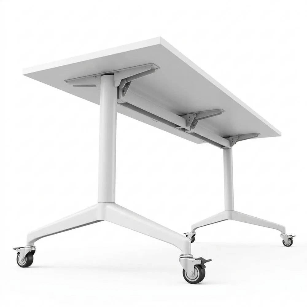 Faltbarer Konferenztisch mit Rollen, Weiß, Verschiedene Größen