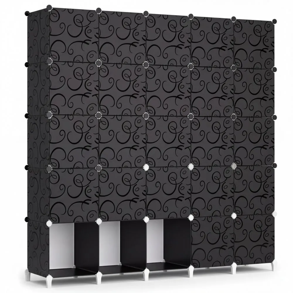 Moderner Tragbarer Kleiderschrank mit Würfeln und Kleiderstangen