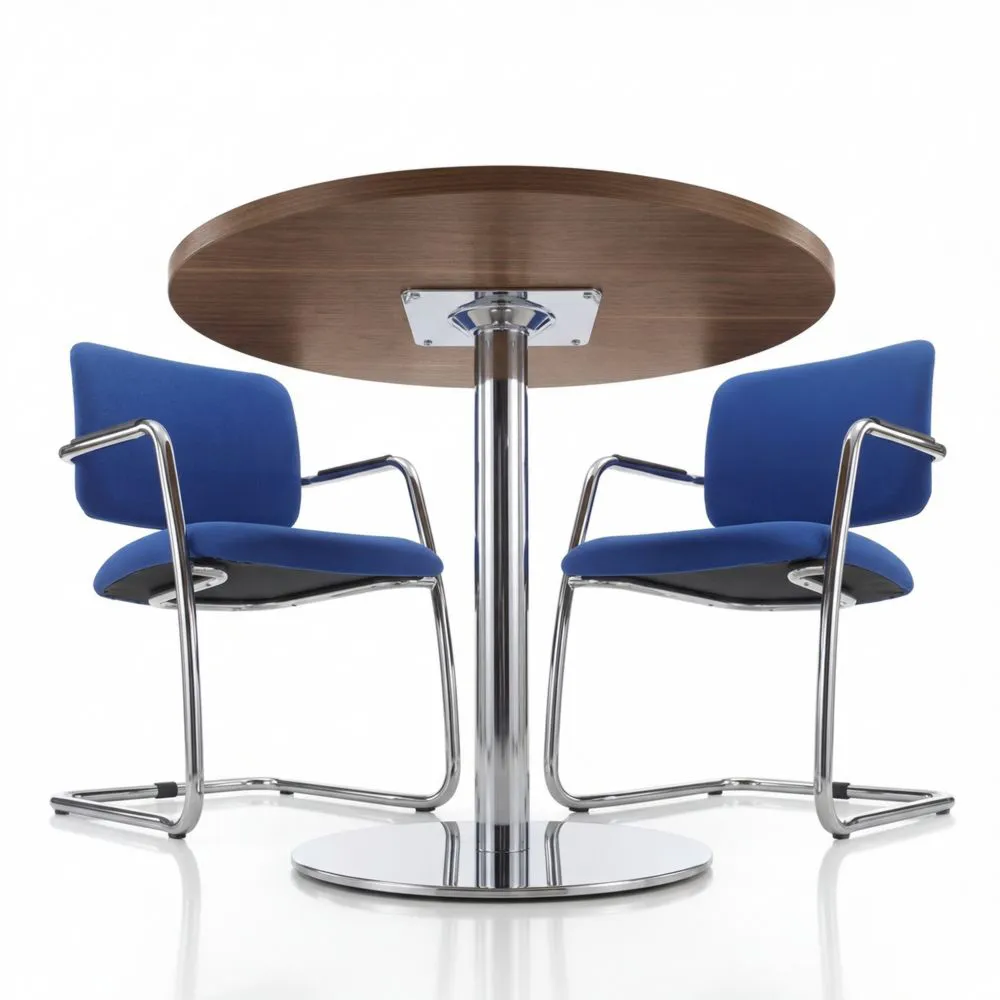 Runder Esstisch aus Nussbaum, Ø 100 cm