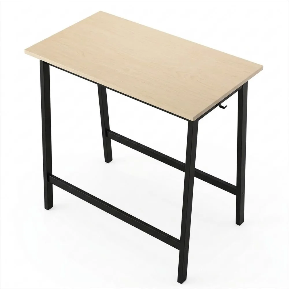 Moderner Konferenztisch aus Birkenfurnier, Schwarz, 120 x 68 x 105 cm