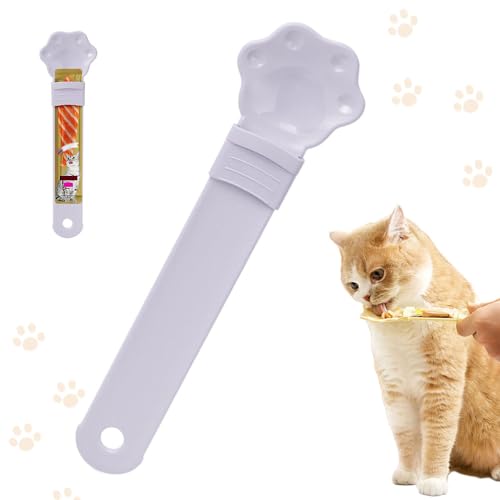 Cat Treat Squeezer Spoon, Mess-Free Feeder for Churu Puree