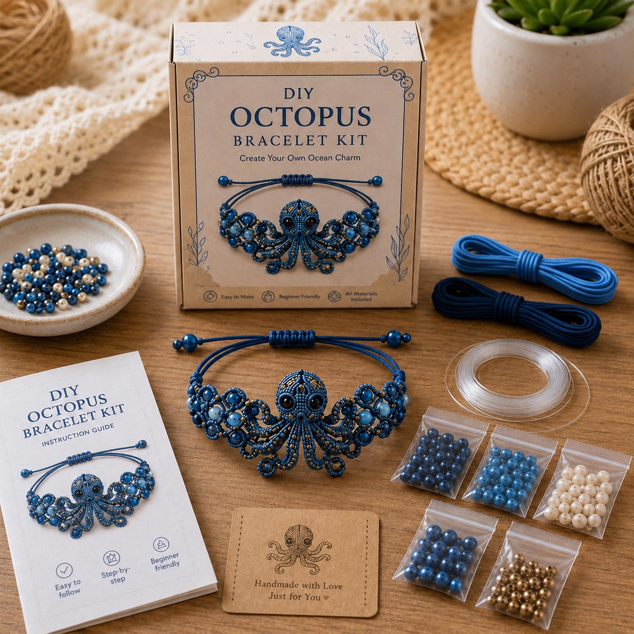 DIY Sea Turtle Beaded Bracelet Kit – Handmade Ocean Turtle Bracelet Craft Set for Beginners | Adjustable Friendship Bracelet Gift