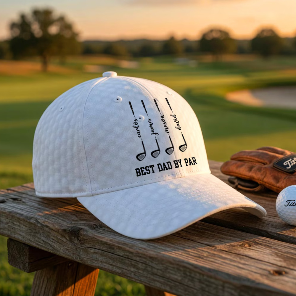 Personalized Best Dad By Par Cap Golf Lover Father's Day Gift