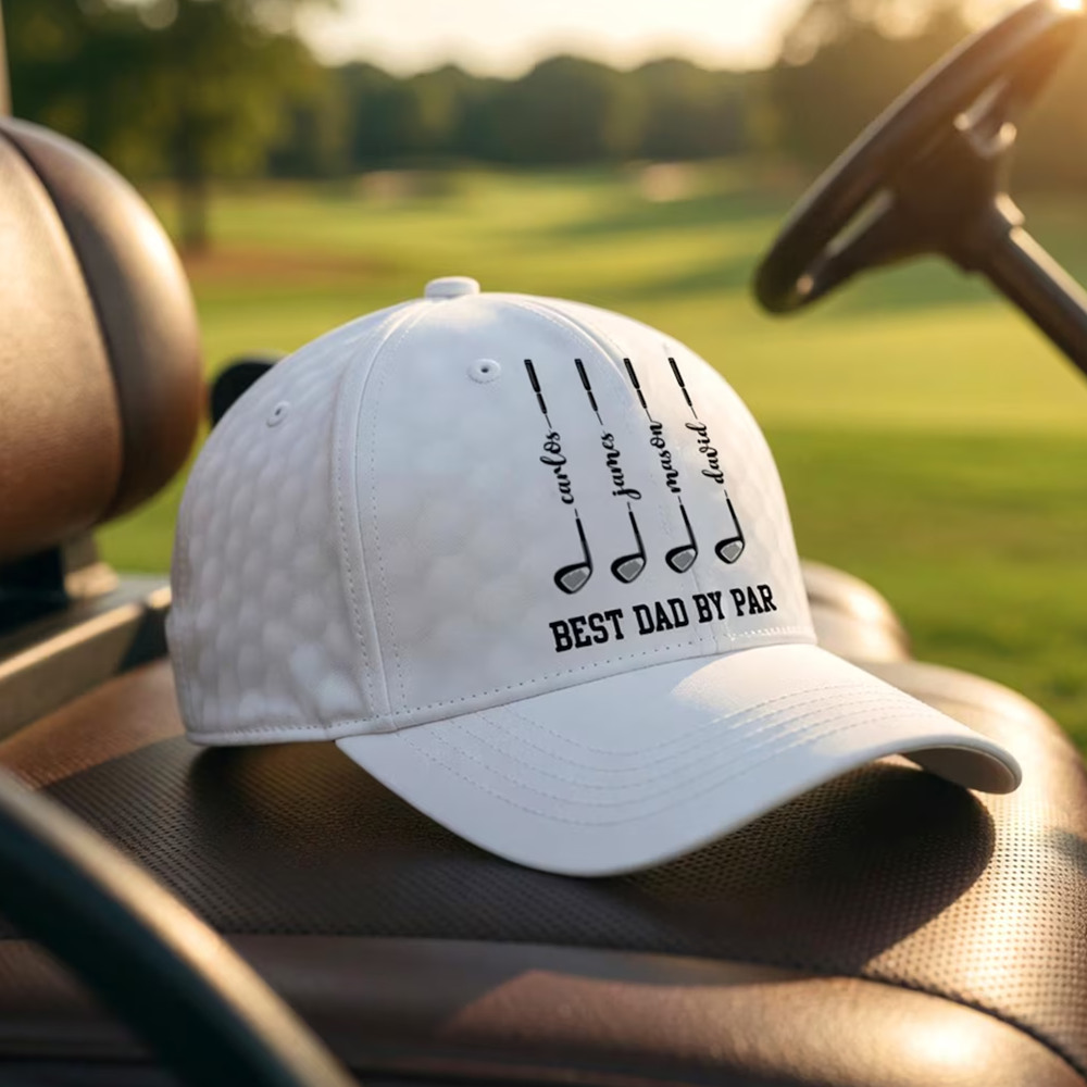 Personalized Best Dad By Par Cap Golf Lover Father's Day Gift