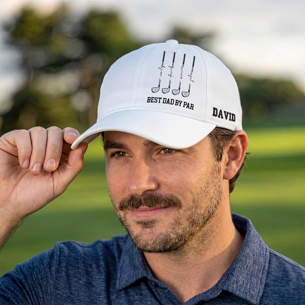 Personalized Best Dad By Par Cap Golf Lover Father's Day Gift